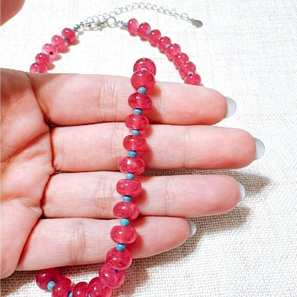 Bohemian summer beaded necklace N528 - Picture 4 of 4